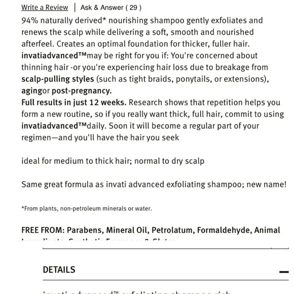 NEW | AVEDA Invati Advanced Exfoliating Shampoo Rich 33.8 fl oz / 1L - Picture 5 of 6